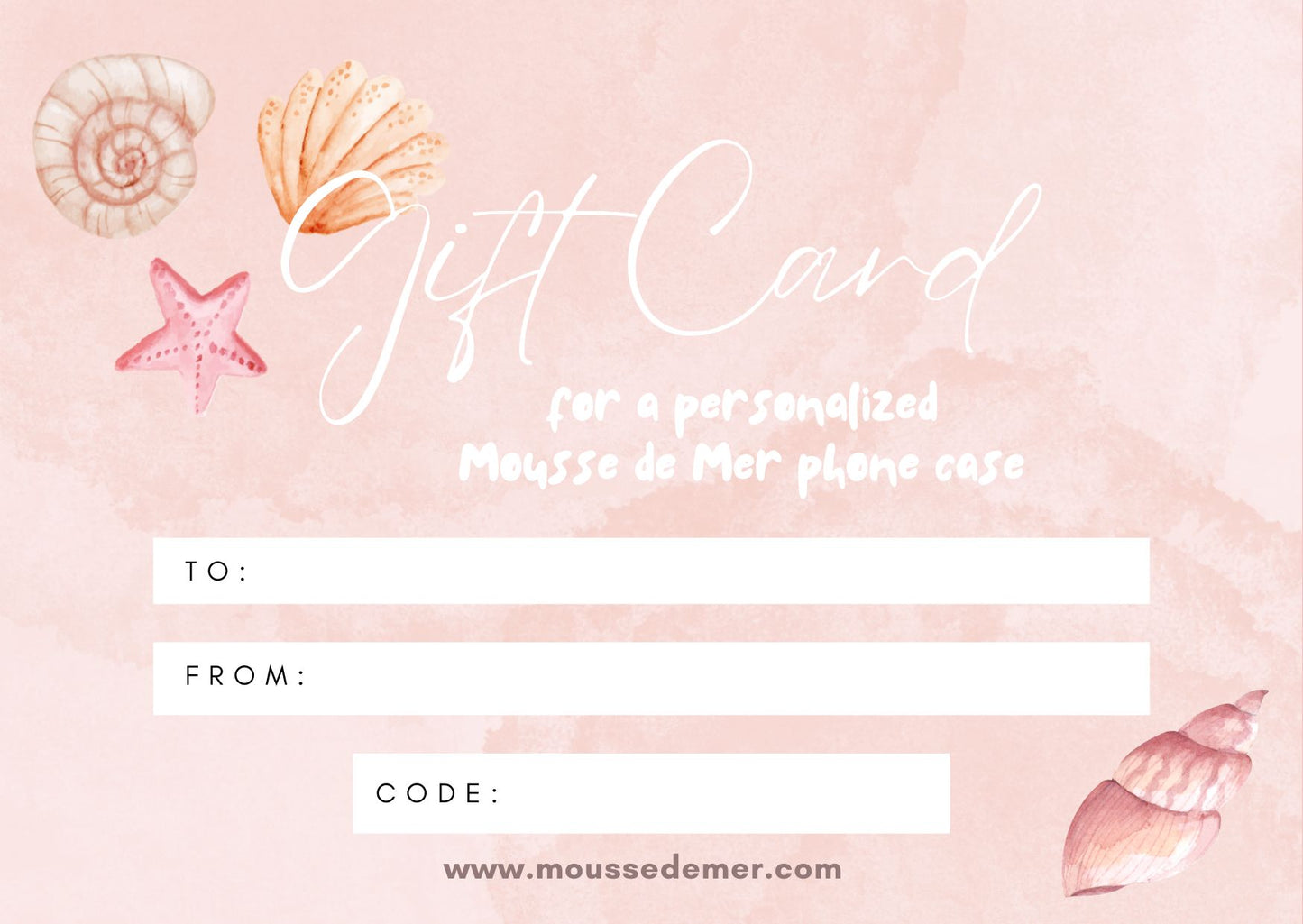 Gift Card – 100% Personalized